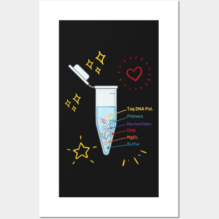 The Perfect PCR Polymerase Chain Reaction Process Steps Chemicals Biology Science Pipette Tubes Posters and Art